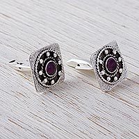 Amethyst cufflinks,