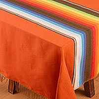 Cotton blend tablecloth Spice of Life 5.5x8.5 Mexico