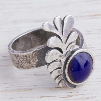 Sterling Silver and Bronze Feather Cocktail Ring