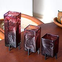 Glass vases,