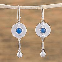 Agate dangle earrings,
