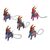 Wood alebrije ornaments, 'Colorful Goats' (set of 5) - Five Hand-Painted Goat Alebrije Ornaments from Mexico (image 2f) thumbail