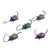Wood alebrije ornaments, 'Colorful Mice' (set of 5) - Five Hand-Painted Mouse Alebrije Ornaments from Mexico (image 2f) thumbail