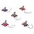 Wood alebrije ornaments, 'Colorful Frogs' (set of 5) - Five Hand-Painted Frog Alebrije Ornaments from Mexico (image 2f) thumbail