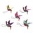 Wood alebrije ornaments, 'Hummingbird Beauties' (set of 5) - Five Hand-Painted Hummingbird Alebrije Ornaments from Mexico (image 2e) thumbail