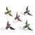 Wood alebrije ornaments, 'Hummingbird Beauties' (set of 5) - Five Hand-Painted Hummingbird Alebrije Ornaments from Mexico (image 2f) thumbail