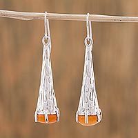Agate dangle earrings,