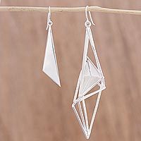 Sterling silver dangle earrings,