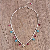 Agate pendant necklace,