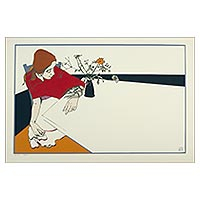 'Phyllis' (2005) - Signed Numbered 35-Inch Silkscreen Print Depicting a Woman