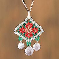 Sterling silver pendant necklace,