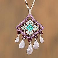 Sterling silver pendant necklace,