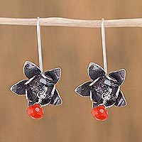 Carnelian dangle earrings,