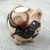 Ceramic tealight holder, 'Pirate Pig' - Handcrafted Ceramic Pig Tealight Holder from Mexico thumbail