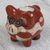Ceramic tealight holder, 'Intellectual Pig' - Handcrafted Ceramic Pig Tealight Holder from Mexico thumbail