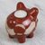 Ceramic tealight holder, 'Intellectual Pig' - Handcrafted Ceramic Pig Tealight Holder from Mexico (image 2c) thumbail