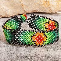 Glass beaded wristband bracelet,