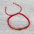 Amber braided bracelet, 'Amber Passion' - Red Nylon Braided Bracelet with Amber Beads from Mexico (image 2b) thumbail