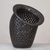 Ceramic decorative vase, 'Geometry of Oaxaca' - Geometric Barro Negro Ceramic Decorative Vase from Mexico thumbail