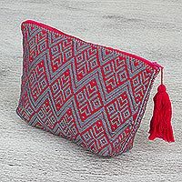 Cotton cosmetics bag,