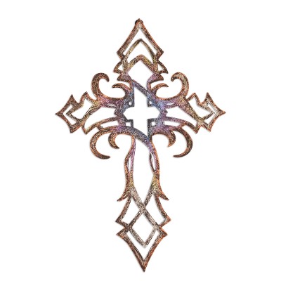 Steel wall cross, Baroque Belief