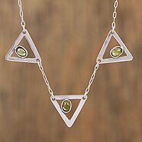 Peridot pendant necklace,