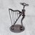 Upcycled metal auto sculpture, 'Harpist' - Upcycled Metal Auto Sculpture of a Harpist from Mexico (image 2b) thumbail