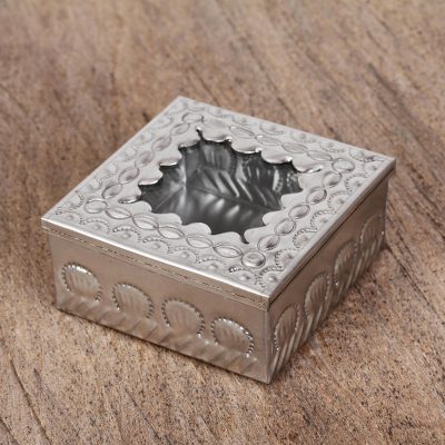 Tin and glass decorative box, Guarded Secrets
