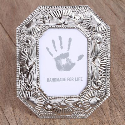 Embossed tin photo frame, Vibrant Memories (3.5x5)