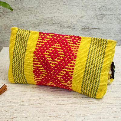 Cotton cosmetic bag, Vibrant Daffodil
