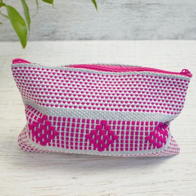 Cotton coin purse, Red Diamonds