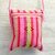 Cotton cell phone bag, 'Bubblegum' - Mexican Artisan Crafted Striped 100% Cotton Cell Phone Bag (image 2b) thumbail