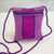 Cotton cell phone bag, 'Purple Diamonds' - Hand Woven 100% Cotton Cell Phone Bag with Diamond Motif (image 2b) thumbail