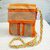 Cotton sling, 'Ginger and Spice' - Mexican 100% Cotton Hand Woven Orange Striped Sling (image 2) thumbail