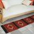 Zapotec wool runner, 'Cultural Intersection' (1x6.5) - Zapotec Wool Runner with Small and Large Crosses (1x6.5) thumbail