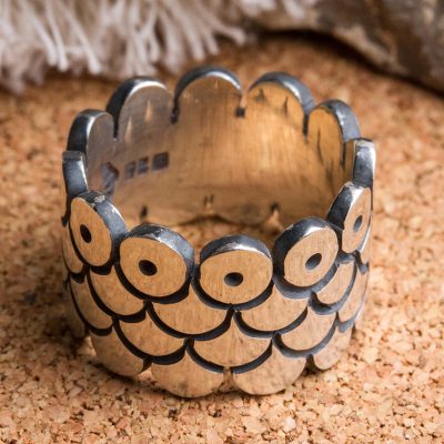 Handcrafted Sterling Silver Band Ring from Mexico