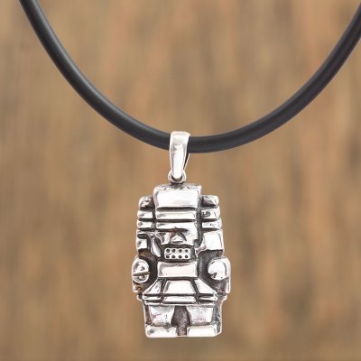 Sterling silver pendant necklace, Ancient Mexico