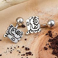 Sterling silver cufflinks,