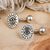 Sterling silver cufflinks, 'Ancient Era' - Handcrafted Sterling Silver Cufflinks from Mexico thumbail