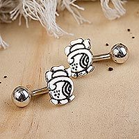 Sterling silver cufflinks,