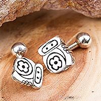 Sterling silver cufflinks,