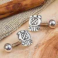 Sterling silver cufflinks,