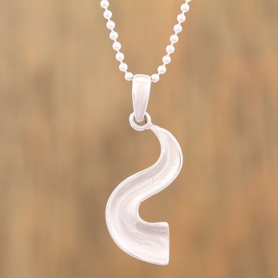 Sterling silver pendant necklace, Lifes Question