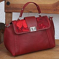 Cotton accent leather sling,