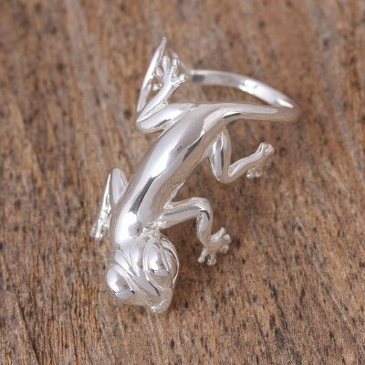 Sterling Silver Gecko Cocktail Ring
