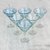 Blown glass martini glasses, 'Cerulean Threads' (set of 6) - Handblown Recycled Glass Martini Glasses (6) from Mexico (image 2b) thumbail