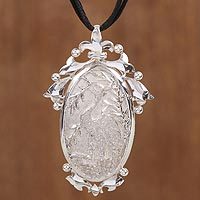 Sterling silver pendant necklace,