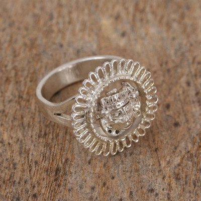 Artisan Crafted Sterling Silver Cocktail Ring from Mexico