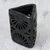 Ceramic pencil holder, 'Oaxacan Midnight' - Oaxaca Barro Negro Ceramic Triangular Pencil Holder (image 2b) thumbail