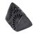 Ceramic pencil holder, 'Oaxacan Midnight' - Oaxaca Barro Negro Ceramic Triangular Pencil Holder (image 2e) thumbail